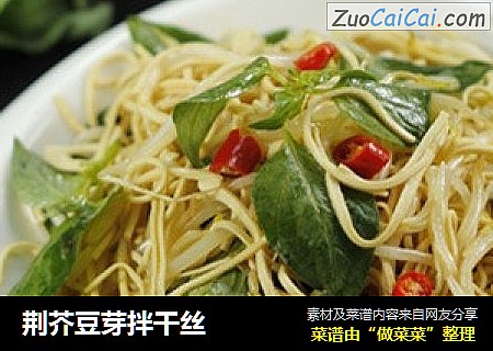 荆芥豆芽拌干丝