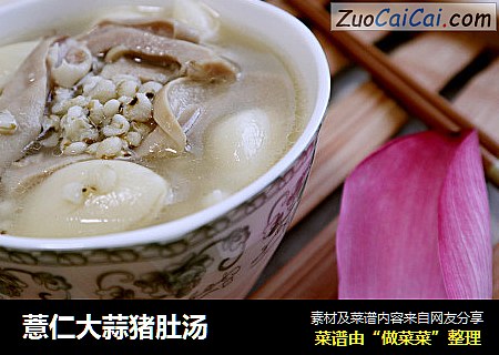 薏仁大蒜猪肚汤