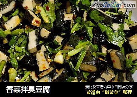 香菜拌臭豆腐