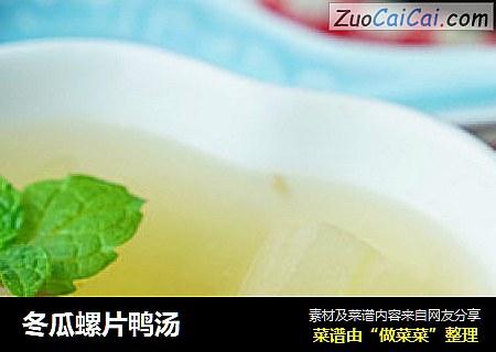 冬瓜螺片鸭汤