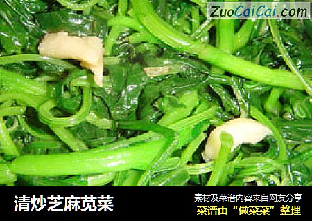 清炒芝麻苋菜