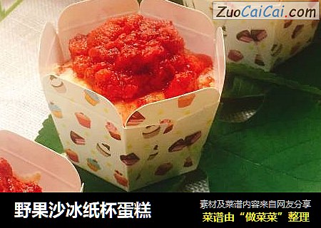 野果沙冰纸杯蛋糕