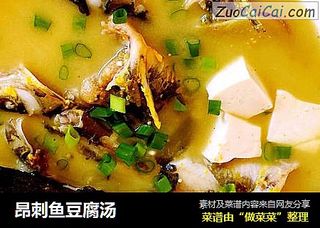 昂刺鱼豆腐汤