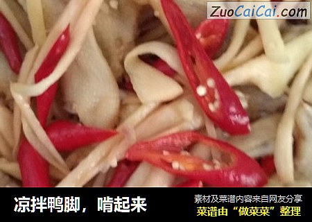 凉拌鸭脚，啃起来