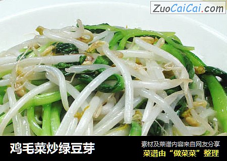 鸡毛菜炒绿豆芽