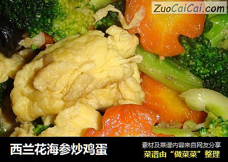 西兰花海参炒鸡蛋