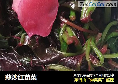 蒜炒红苋菜