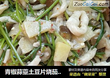 青椒蒜薹土豆片烧茄子炒面