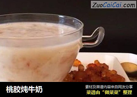 桃胶炖牛奶