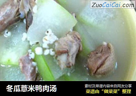 冬瓜薏米鸭肉汤