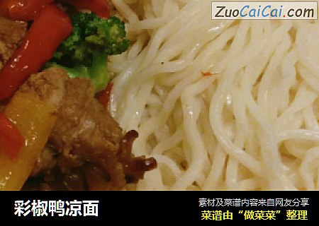 彩椒鸭凉面