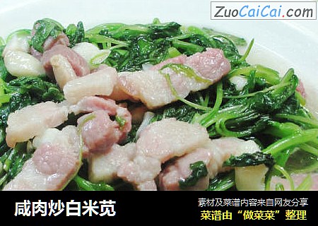 咸肉炒白米苋
