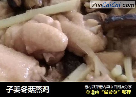 子姜冬菇蒸鸡