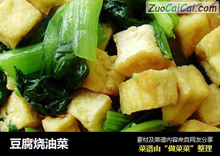 豆腐烧油菜