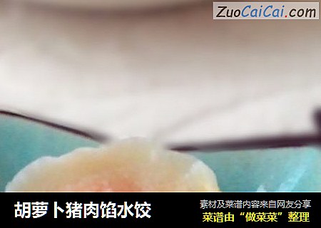 胡萝卜猪肉馅水饺