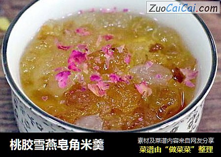 桃胶雪燕皂角米羹
