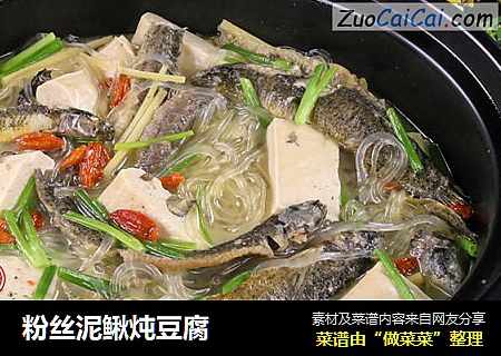 粉丝泥鳅炖豆腐