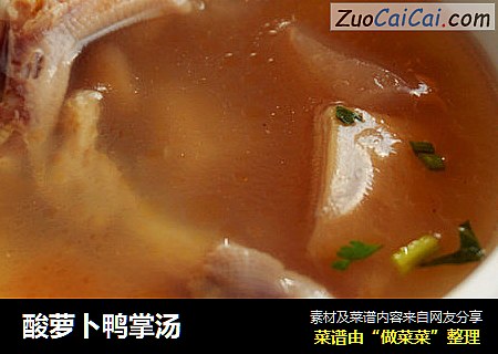 酸萝卜鸭掌汤