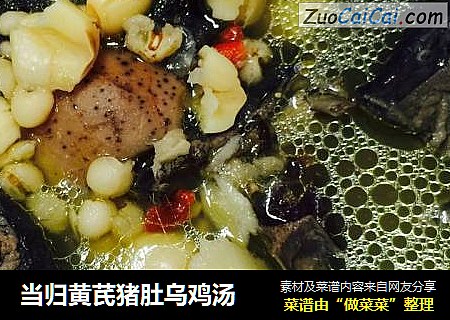 当归黄芪猪肚乌鸡汤