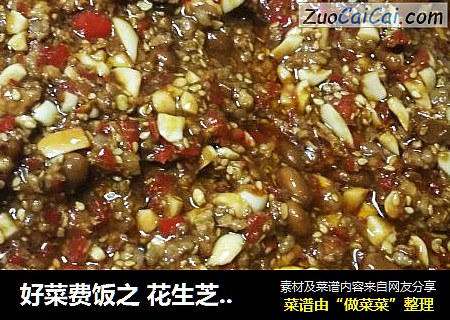 好菜费饭之 花生芝麻辣椒蒜蓉肉酱