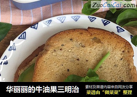 华丽丽的牛油果三明治