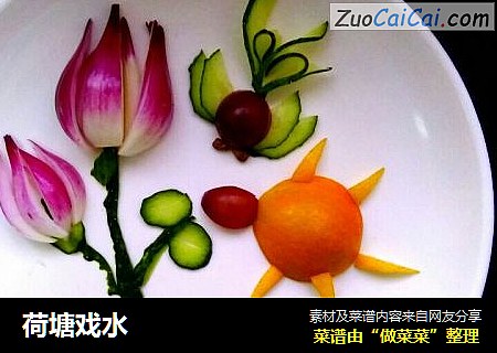 荷塘戏水