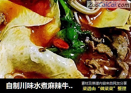 自制川味水煮麻辣牛肉毛肚