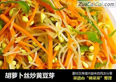胡萝卜丝炒黄豆芽