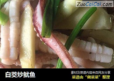 白茭炒鱿鱼