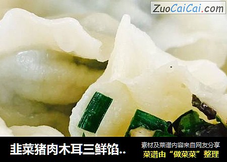 韭菜猪肉木耳三鲜馅饺子