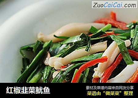 红椒韭菜鱿鱼