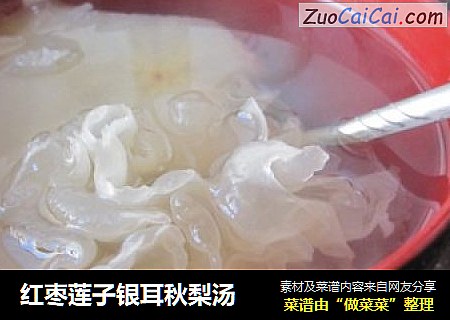 红枣莲子银耳秋梨汤