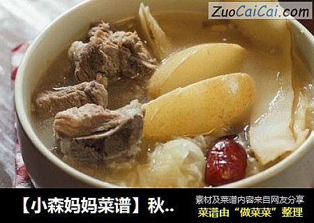 【小森妈妈菜谱】秋季靓汤-沙参玉竹雪梨银耳煲排骨