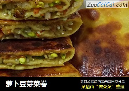 萝卜豆芽菜卷