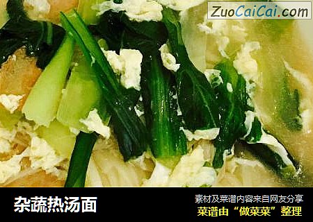 杂蔬热汤面