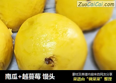 南瓜+越蔓莓 馒头