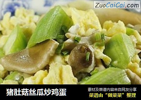 猪肚菇丝瓜炒鸡蛋