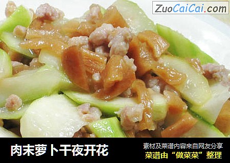 肉末萝卜干夜开花