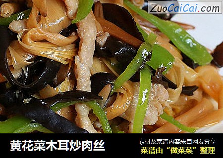 黄花菜木耳炒肉丝