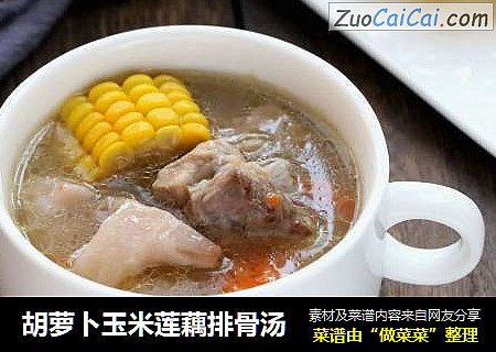 胡萝卜玉米莲藕排骨汤