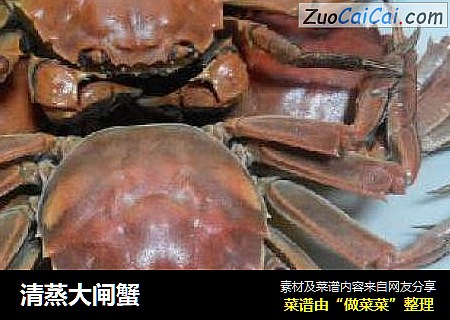 清蒸大闸蟹