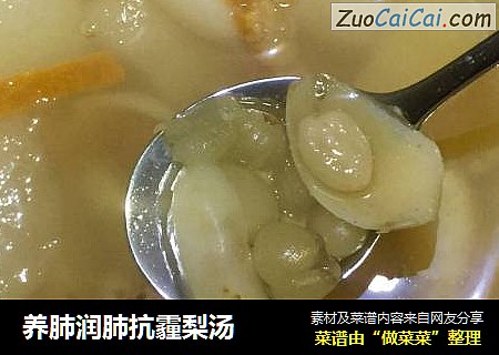 养肺润肺抗霾梨汤
