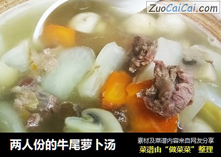 两人份的牛尾萝卜汤
