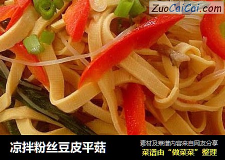 凉拌粉丝豆皮平菇