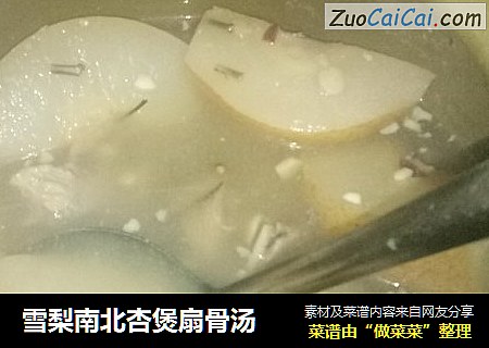 雪梨南北杏煲扇骨汤
