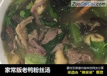 家常版老鸭粉丝汤