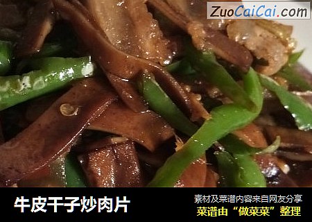 牛皮干子炒肉片