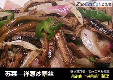 苏菜—洋葱炒鳝丝