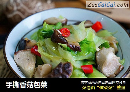 手撕香菇包菜