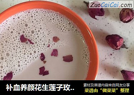 补血养颜花生莲子玫瑰浆